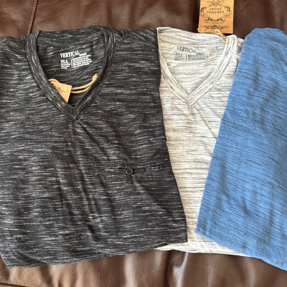KEEP or RESELL! 4 NWT V-neck Pocket T-shirts 4 PACK! SLIM FIT $128 retail! - Picture 15 of 16
